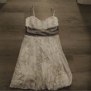 Speechless White and Silver Embellished Dress